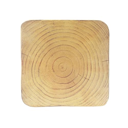 Merax Twist Shape MGO Accent Side Table, Unique Modern End Table with Wide Pedestal & Tabletop, Small Drink Tables for Living Room, Bedroom Night Stand Bedside Table, No Assembly Required, Natural - color: Natural, size: Twist Shaped