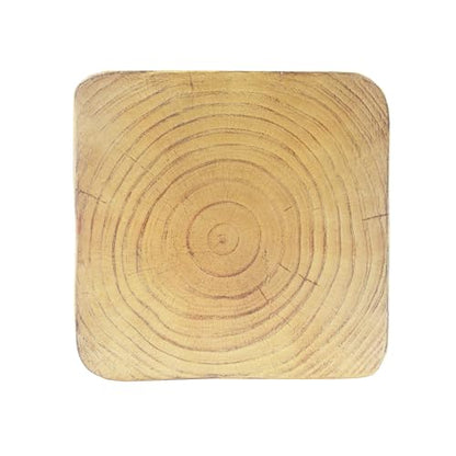 Merax Twist Shape MGO Accent Side Table, Unique Modern End Table with Wide Pedestal & Tabletop, Small Drink Tables for Living Room, Bedroom Night Stand Bedside Table, No Assembly Required, Natural - color: Natural, size: Twist Shaped