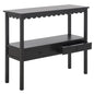 SAFAVIEH Home Collection Haven Matte Black 2 Lower Drawer Console Table for Entryway, Living Room, Foyer - color: Black