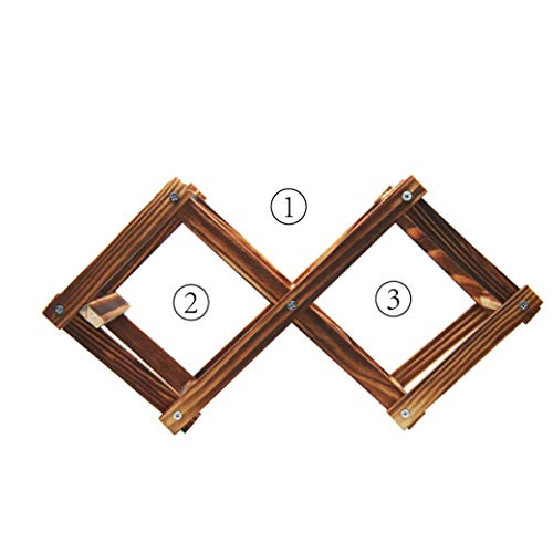 Foldable Wooden Wine Bottle Holder Free Standing Natural Wine Shelves for Pantry 2 Slots for 3 Bottles Wine Rack