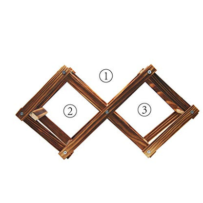 Foldable Wooden Wine Bottle Holder Free Standing Natural Wine Shelves for Pantry 2 Slots for 3 Bottles Wine Rack