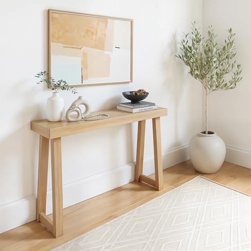 Plank+Beam Classic Console Table, 46 Inch, Blonde | Non-Toxic Finishes, Versatile Design, Elegant Details, Easy Assembly, Quick Setup, Solid Wood - color: Blonde, size: 46" Console Table