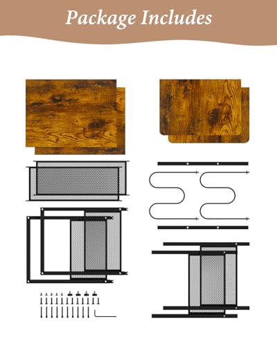 Honkazita 3 Tier Vinyl Record Storage Table Wooden Turntable Stand | holds up to 200 albums, now playing vinyl record stand, small bedside nightstand for bedroom, music room record organizer