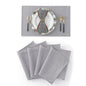 4 Piece 12 x 18 inch Soft Faux Linen Place Mats Heat Resistant Dining Table Place Mats Cloth Kitchen Table Mats 12x18 Grey - color: Gray, size: Rectangular Placemats 12" x 18"