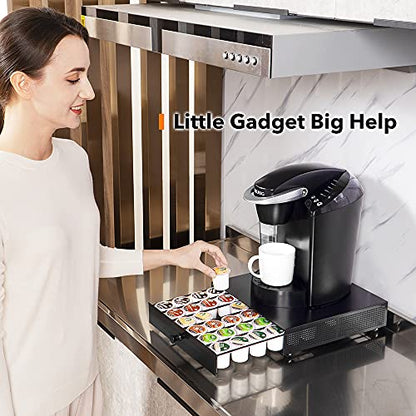 SICHEER K Cup Organization Storage Drawer Maker K Cup Holder Sliding Tray Pull out Coffee Pod Organizer Rolling Stand Countertop Maker Stand Rack Capsules Compatible with Keurig Accessories - size: 36 Pod Capacity - Rolling