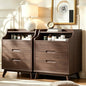 35" Large Night Stand Set of 2 with Charging Station, 3 Drawer Nightstand | Spacious Drawers, Pre-Installed Slide, Wood Bedside Table, Modern End Table, Nightstand for Bedroom Sofa Couch, Brown - color: Brown, size: Large (3 drawer)