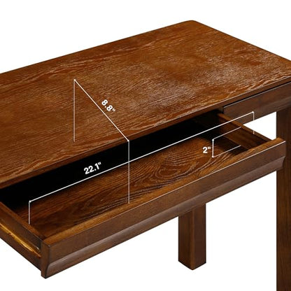 NTC Flow 47-Inch Console Table, Modern Solid Wood Entryway Table with Hidden Drawer, Waterproof & Heat Resistant, Narrow Table for Hallway, Living Room & Foyer, Dark Walnut - color: Dark Walnut, size: 47 Inch, style: Console