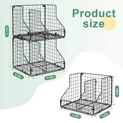 JKsmart 4 Pack Stackable Can Organizer for Pantry with Adjustable Dividers, Soda Can Organizer, Can Storage Dispenser Holds up to 56 Cans, Metal Wire Baskets Can Holder for Kitchen Cabinet Pantry - size: S-(4 pack)