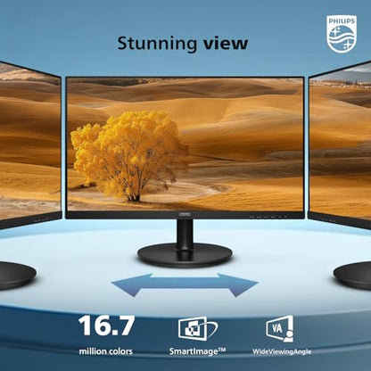 Philips 22 Inch Computer Monitor FHD 100Hz VA VESA Flicker-Free, 221V8LB | 1920×1080 LED Monitor, 4ms GtG, Adaptive Sync, HDMI 1.4, Tilt Adjust, Low Blue Light, 4yr Advance Replacement Warranty - size: 22 inch 100Hz
