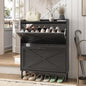 Maupvit Shoe Storage Cabinet with 2 Flip Drawers, Freestanding Organizer with Metal Legs for Entryway, Narrow Shoe Rack Cabinet, Black - color: Black, style: 2-Drawers