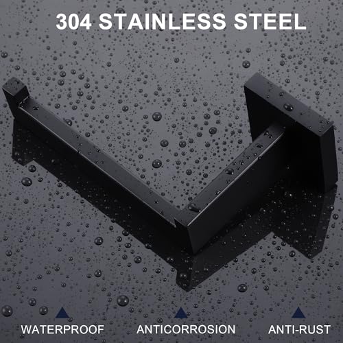 LANC Black Toilet Paper Holder, Bathroom Toilet Paper Roll Holder Wall Mount for Bathroom Kitchen, TP Holder Tissue Roll Dispenser Hanger Stainless Steel, Matte Black Left A8807MB-LF - color: Matte Black, size: Left Hand(Screw)