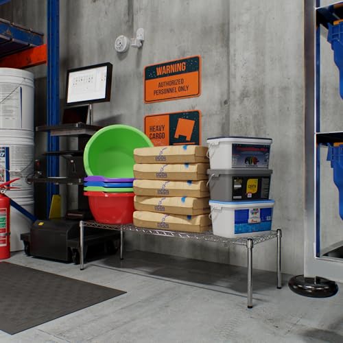18" Deep x 54" Wide x 14" Height Wire Shelving Kit | 1-Tier | NSF Commercial Storage Rack Unit - size: 18" Deep x 54" Wide