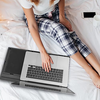 Laptop Lap Desk with Cushion - 9 Adjustable Angles, Fits Up to 15.6 inch Laptops, Built-in Mouse Pad, Phone and Pen Slots. Portable Writing Board for Bed, Sofa, and Work Table
