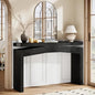 Celaform Console Table for Entryway, 47.2 Inch Long Sofa Table Behind Couch, Farmhouse Wood Style Accent Foyer Entrance Tables for Living Room, Hallway, Easy Assembly (Black) - color: Black