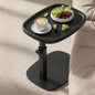 VASAGLE C Side Table Adjustable Height, Couch Sofa Table, End Table, TV Tray for Small Spaces, 11.8 x 15.7 x 27.2 Inches, for Living Room, Bedroom, Ink Black ULET363B101 - color: Ink Black