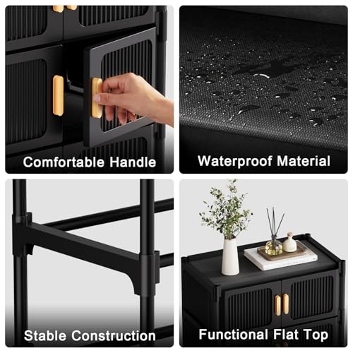 7-Tier Shoe Cabinet, 28-Pair Storage for Entryway | Adjustable Shelves, Waterproof PP, Easy To Clean - size: 7-Tier