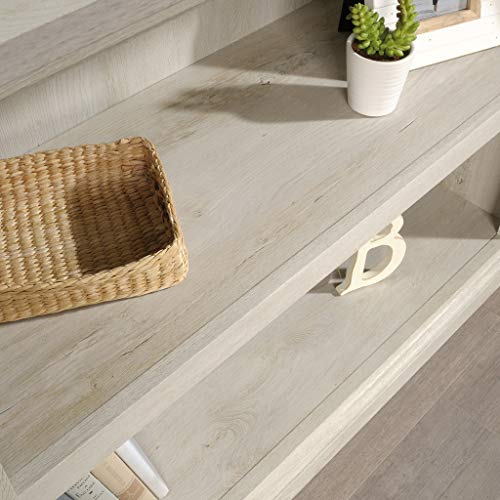 Sauder 2 Tier Book Shelf Wooden Bookcase Multipurpose Bookshelf for Home Office, Living Room, in Chalked Chestnut - color: Chalked Chestnut Finish