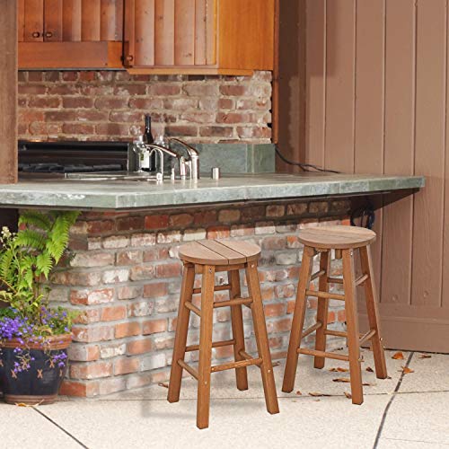 Furinno FG17629 Tioman Outdoor Hardwood Patio Furniture Promo Arch Bar Stool (Set of 2), Natural - color: Natural, size: Stool (set of 2)