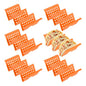 uxcell 6 Pcs Taco Holder Stands, Plastics Hollow Holder Can Hold 3 Soft/Hard Taco Street Tray Plates for Party Supplies Dishwasher and Microwave Safe, Orange - color: Orange