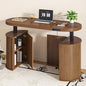 Mid Century Modern Electric Standing Desk with Storage, 55 x 22 Inch Small Sit Stand Up Desk, Wood Adjustable Height Computer Executive Desk for Home Office, Laptop, Walnut - color: Walnut