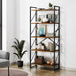 Shintenchi 5 Tiers Bookshelf, Classically Tall Bookcase Shelf, Industrial Book Rack, Modern Book Holder in Bedroom/Living Room/Home/Office, Storage Rack Shelves for Books/Movies-Rustic Brown - color: Rustic Brown