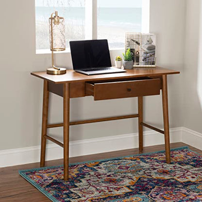 Melissa Mid Century Walnut Desk by Linon - color: Walnut