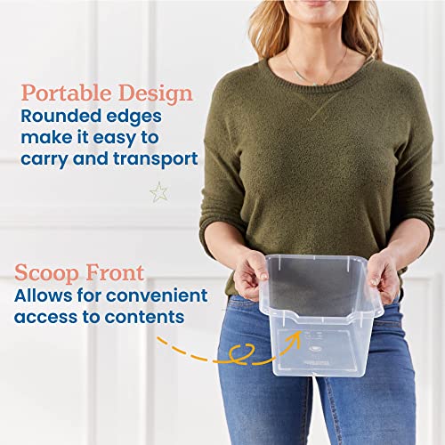 ECR4Kids Streamline 5-Section Coat Locker with Bench and Scoop Front Storage Bins, Toddler Size, Grey Wash, Kids Furniture, Clear