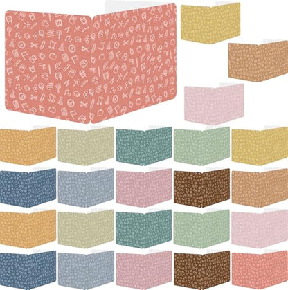 gisgfim 24 Pack Privacy Shields for Student Desk Colorful Desk Dividers Durable Privacy Folders Testing Dividers Shield Study Boards Panel Partition for Classroom Teacher Back to School Supplies - style: Colorful