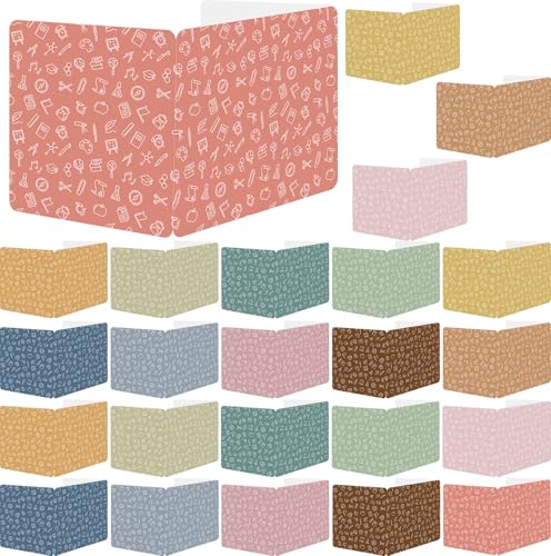 gisgfim 24 Pack Privacy Shields for Student Desk Colorful Desk Dividers Durable Privacy Folders Testing Dividers Shield Study Boards Panel Partition for Classroom Teacher Back to School Supplies - style: Colorful