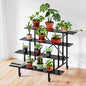 Zhongma 4 Tier Sturdy Metal Plant Stand with Wheels, L45.67 x W34.65 x H35.83 inch, Heavy Duty Plant Holder for Home Indoor and Outdoor, 880 LBS Capacity & Heavy Duty Construction