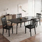 COLAMY Wooden Dining Chairs Set of 4, Farmhouse Dining Room Chairs, Windsor Spindle High Back Side Chairs, Armless Rubberwood Kitchen Table Chairs, Black - color: Black, size: Set of 4