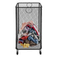 Rolling Laundry Basket, Large Capacity Metal Laundry Hamper with Wheels, Heavy Duty Iron Mesh Hamper Cart for Home Bathroom Bedroom Laundry Room (Black, Square) - color: Black, size: Square