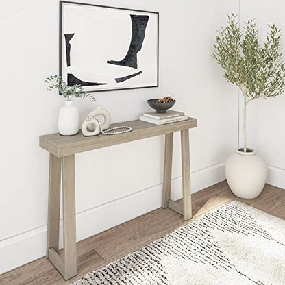 Plank+Beam Classic Console Table, 46 Inch, Seashell | Non-Toxic Finishes, Versatile Design, Elegant Details, Easy Assembly, Quick Setup, Solid Wood - color: Seashell, size: 46" Console Table