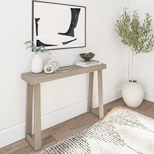 Plank+Beam Classic Console Table, 46 Inch, Seashell | Non-Toxic Finishes, Versatile Design, Elegant Details, Easy Assembly, Quick Setup, Solid Wood - color: Seashell, size: 46" Console Table
