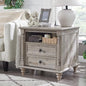 T4TREAM 24" Farmhouse Nightstands with 2 Drawers, Light Rustic Oak | 4 Solid Wood Feet, Charging Station, Tall Rustic Wood Square, Sofa Side Table, Living Room, Bedroom - color: Light Rustic Oak