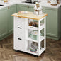 SUNLEI Kitchen Island with Storage Cart Rolling Moveable Microwave Microwave cart with 3 Drawers on Wheels Portable Mobile Narrow Kitchen Island, White - size: 26.6 INCH, style: White