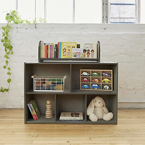 ECR4Kids Streamline 5-Compartment Single-Sided Storage Cabinet, 24in, Kids Furniture, Grey Wash - color: Grey Wash