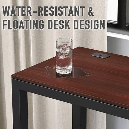 SHW 55-Inch Commercial-Grade Office Computer Desk, Cherry - color: Cherry, size: 55-Inch