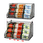 JKsmart 2 Pack Stackable Can Rack Organizer for Pantry Storage,Can Dispensers with 4 Adjustable Dividers, 2-Tier Metal Wire Basket Beverage Pop Soda Rack for Kitchen Cabinet Pantry, Black - size: L-(2 pack)