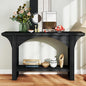 Black Entry Table, 55'' Modern Console Table 2-Tier Wood Entrance Table Foyer Tables for Entryway Hallway - color: Black 07