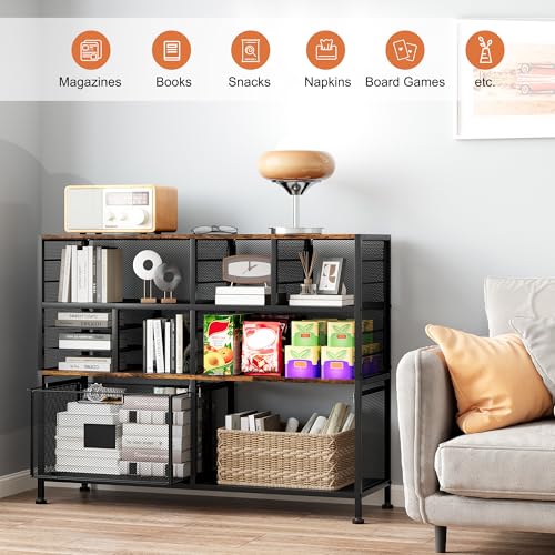 EasyPAG Rolling Cart with 2 Storage Drawer, Under Desk Filling Cabinet with Mail Sorter, Pull Out Hanging File Rack for Letter Size Folders, Mobile Utility Craft Cart for Home Office, Black - size: Flexible Slots+2 Drawer