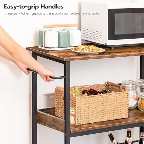 3-Tier Rolling Utility Cart with Lockable Wheels Storage Slim Storage Heavy Duty Cart Mobile Shelving Unit Craft Narrow Organizer for Bathroom Laundry Kitchen (Black) - style: Black