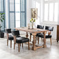 RIVOVA Set of 4 Mid Century Modern Dining Chairs, Farmhouse PU Leather Upholstered Dining Room Chairs Kitchen Chairs Side Chairs with Curved Backrest Wood Legs, Black - color: Black Curved