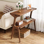 Tribesigns Solid Wood End Table, 2-Tier Farmhouse Side Table with Storage Shelves, Slim Side Table for Couch with Unique Legs, Long Bedside Table for Bedroom, Living Room, Rustic Brown - color: Rustic Brown