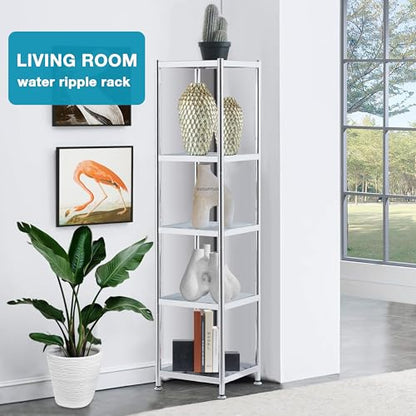 susunnus Stainless Steel Shelves 13.8in-3 Tier, Corner Shelf, Storage Shelves, Narrow Metal,Stainless Steel Shelf, Kitchen Storage Rack for Small Spaces Tall Skinny Shelf - size: 13.8in*13.8in-3T
