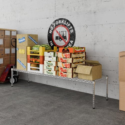 18" Deep x 72" Wide x 14" Height Wire Shelving Kit | 1-Tier | NSF Commercial Storage Rack Unit - size: 18" Deep x 72" Wide