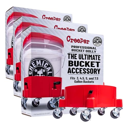 Chemical Guys ‎ACC1001R Creeper Rolling Bucket Dolly for Car Washing, Detailing, Garage & More (Pack of 3) - size: (Pack of 3)