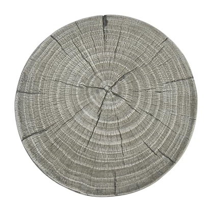 Hollow Tree Stump Accent Side Table, MgO Faux Wood Concrete End Table No Assembly Wabi Sabi Plant Stand Stool Indoor Covered Outdoor Gray - color: 1pcs-shape-a-gray