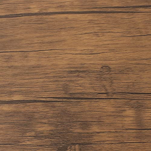 Sunnydaze 69-Inch 4-Tier Over-the-Toilet Shelf - Open Shelves, Veneer Finish and Black Iron Frame - Teak Color - color: Teak Finish