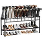 DIMJ Boot Rack 3-Tier - Black Metal Boot Storage Rack for Tall Boots Organizer Tall Boots, Multiuse Shoe Rack for Boots, Sneakers, High-Heels, Entryway, Fit for 10 Pairs, Black - size: 3-Tier 10 Pair